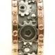 Rose Gold Steampunk Gear Ring Sterling Silver - Mens Engagement Ring Industrial