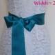 Bridal Dress Sash Wedding Belts Wedding Sash bridesmaid sashes accessories TURQUOISE TEAL - Swiss Satin 2.75 inch width