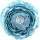 Aqua Dog Collar Flower, Turquoise Collar Flower, Collar Accessory: Ruffled Rani in Aqua Mist