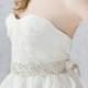 Bridal Sash , Beaded  Sash , Wedding Dress Belt , Ivory Romantic Sash , Pearl Gown Accessory
