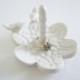 Love bird wedding ring stand, ring holder, ring dish, ring bearer, Antique White brides gift, made to order