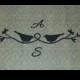Bird Branch with Initials Handpainted Monogram Wedding Aisle Runner with Custom Sizing and Personalized Details