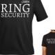 Personalized "RING SECURITY" with Wedding Name T-Shirt in Black