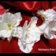 HIBISCUS FLOWER CROWN - Hawaiian Tropical Headpiece, Bridal, White, Tiara, Beach Wedding Accessory, Flower Girl, Custom Hair Accessory