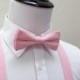 Light Pink Bowtie and Suspenders - Men, Teen, Youth