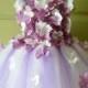 Flower Girl Dress, Tutu Dress, Lavender and Ivory  Dress, Ivory Dress, Flower Top, Photo Prop