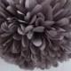 Charcoal Tissue Paper Pom .. Wedding Decor / Bridal Shower / Baby Shower / Party Decoration