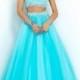 Fashion Cheap Long Two Piece High Neck Sheer Lace Beaded Pool Evening Gown