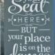 Gray And White Wedding Seating Assignment Sign Grey Wood you can find your seat here but your place is on the dance floor bridal shower gift