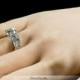 Engagement Ring Set, Bridal Solitaire 4 Carat Round Cut CZ Wedding Ring Set, Eternity Wedding Ring, Classic Cubic Zirconia Anniversary Ring
