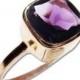 Gold Amethyst Ring Purple Gemstone 14k Engagement Rings and Jewelry