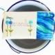 Blue Beach Wedding Clutch, Personalized Bridesmaid Gift, Summer Destination Wedding, Aqua Blue and Seafoam MADE TO ORDER by MamaBleuDesigns