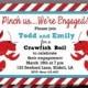 Crawfish Boil Invitation Printable - Engagement, Anniversary, Birthday - Someone Pinch Me