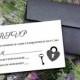 DIY Wedding Template Response Card "Key to My Heart" Locket Skeleton Key 