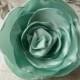 Wedding Hair Flower, Aqua Mint Green Satin Rose Hair Flower, Bridal Accessory