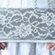 The LENA CLUTCH - Ivory Lace and Gunmetal Silver Satin Clutch - Wedding Clutch Purse - Bridesmaid Gift Idea
