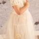 Ivory Lace Flower Girl Dress,Sale,Lace Girl dress, Rustic Flower Girl Dress, Country Girl Wedding Dress,Birthday