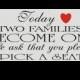 Wedding Stencil- TODAY TWO FAMILIES Become One- 17x9- Create a Wedding Sign