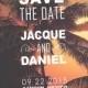 PRINTABLE Save The Date Wedding ANNOUNCEMENT Mexico Hawaii Sunset Palms Invitation Invite Digital PDF Retro luau beach tropical destination