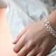 April Birthstone Jewelry . Clear Quartz Bracelet . High Fashion Jewelry . Crystal Bridal Bracelet Statement - Shimmer Collection NEW