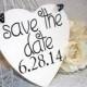 Shabby Chic Save the Date Sign Heart Signs Photography Props Enagement Pictures Rustic Wood Wedding Dog Ring Bearer Flower Girl