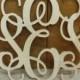 18 Inch Wooden Monogram - Unfinished Vine Script Monogram - Bridesmaid Gift - Wedding Monogram - Monogram Door Hanger - Monogram Decor