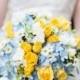 Blue And Yellow Lovebird Wedding