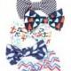 Nautical Wedding Dog Bow Tie Cat Bowtie Beach Sailing Anchors Summer Chevron Stripes Navy Blue Red White