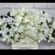 Wedding ceremony decorations White orchid arch swag Wedding bouquets Silk bridal flowers