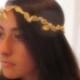 Gold leaf Wedding headpiece, Bridal headband, Wedding hair accessory, Romantic headpiece, Bridal jewelry, Vintage inspired headband