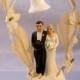 1940s Wedding Cake Topper Chalkware Dated 1947 Vintage