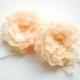 apricot peach bridal flowers, weddings hair accessories, bridesmaids headpiece, bridal apricot hair clip, sash, corsage, bridal shoe clips