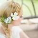 white flower for hair, bridal hair accessories, dogwood flower, hair clip, woodland wedding -DOGWOOD- hair comb, rustic, white floral hair