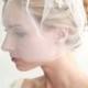 Wedding veil, bridal veil, glitter veil, gold veil, blusher, face veil, mini veil - style 312