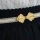 Vintage Style Ivory Waist Belt - Gold Buckle - Wedding Accessory - Sash Belt - Wedding Dress Belt - Wedding Gown Belt - Bridal Accessories