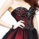 Black Red Sweetheart Homecoming Dress Sherri Hill 21156