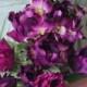 Wedding Flowers, Wedding Bouquet made with Radiant Orchid Tulips, Orchids and Anemones wrapped in Plum Ribbon by Holly's Wedding Flowers. - New