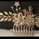 Rose gold Bridal hair comb-Vintage inspired art deco Swarovski crystla bridal hair comb-Vintage wedding-Gatsby hair comb-Bridal headpiece