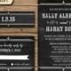 PRINTABLE DIY Wedding Invitation Suite, Response Card, Bellyband - rustic, chalkboard texture, blackboard texture or any color - 524