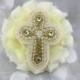 Easter Cross Pastel Yellow & Gold Fluffy Floral Pet Collar Flower - Cat Dog Accessory