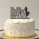 Wedding Cake Topper Monogram Silhouette Mr and Mrs Topper Custom Personalized with YOUR Last Name + Date