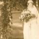 Vintage 1923 Wedding Portrait Sepia Bridal Photo Signed // Historical 1920s Wedding Fashion Veil Gown // Art Deco Portrait by Poling Studio