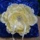 Royal blue and yellow ring bearer pillow_ring cushion_rosette pillow