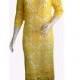 long wedding dress (Custom made) crochet yellow