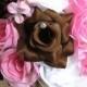 Free Shipping Wedding Bouquet Bridal Silk flower Decoration 17 pieces Package PINK BROWN BURLAP Country centerpieces RosesandDreams