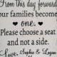 CUSTOM - PERSONALIZED - From this day forward - No Seating Plan - Seating Signs - 10 x 12 - Vintage Chic Wedding Signs
