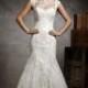 Sultry And Special Lace Jewel Natural Embroidery Bridal Lace Wedding Dress