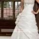 Discount A-Line Sweetheart Sweep/Brush Train Beading Flowers Wedding Dresses