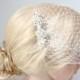 Bridal Hair Comb Birdcage Veil - Wedding Veil Fascinator - Rhinestone Comb Bridal Headpiece Hair Accessories Bridal Veil Hair Piece