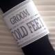 Fabulous Groom's Wedding Gift From Bride Black Designer Dress Socks with Label "Just In Case You Get Cold Feet" + Optional  "I Do" Stickers!